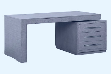 Pure Modern Office Desk in Moonstone